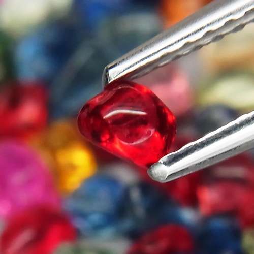 Unshape Cabochon 3x2.5-4x3mm.Ravishing! Fancy Color Sapphire 4Pcs/0.91Ct