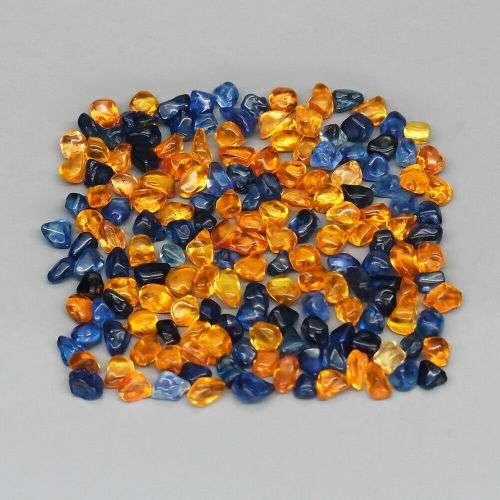 Unshape Cabochon 2x1.5-3.5x2.5mm.Ravishing! Blue Yellow Sapphire 10Pcs/1.20Ct