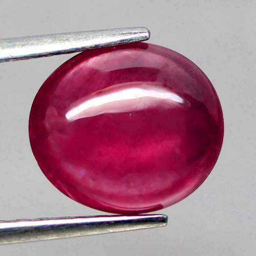 3.40 Ct. Ruby Natural Oval Cabochon Reddish Pink Color Mozambique