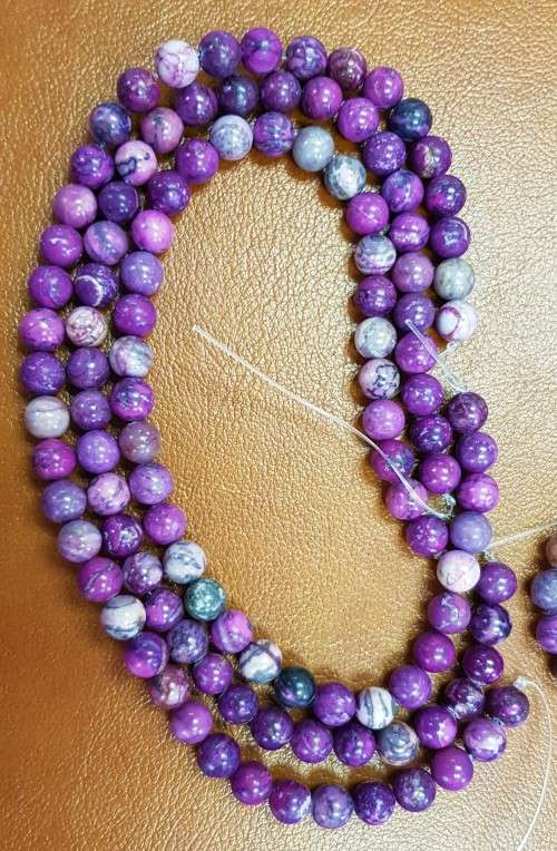 Natural Purple Sugilite 6 x  Round Shape AAA Natural 10mm Loose Beads