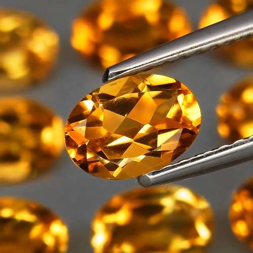 Natural Yellow Citrine Brazil 2 Pcs/1.49Cts Pear Ravishing Color!Brazil Full Sparkling