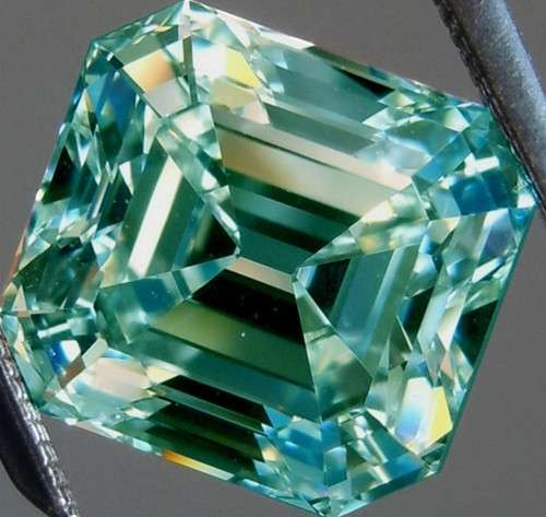 2.96 ct MOISSANITE VVS1 BLUE COLOR LOOSE EMERALD
