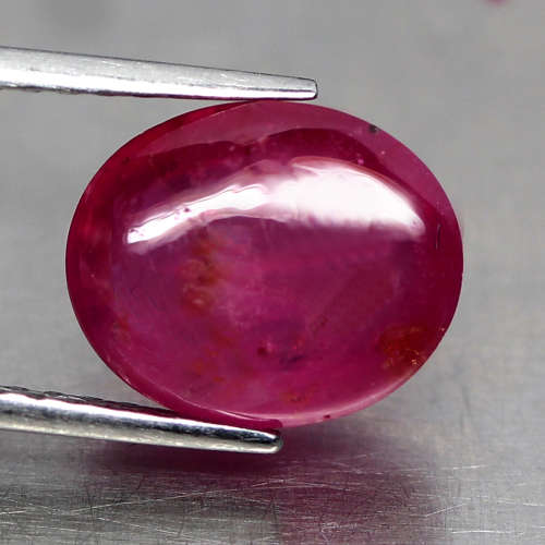 3.25Ct. Ruby Natural Oval Cabochon Big Pinkish Color Mozambique Marvelous