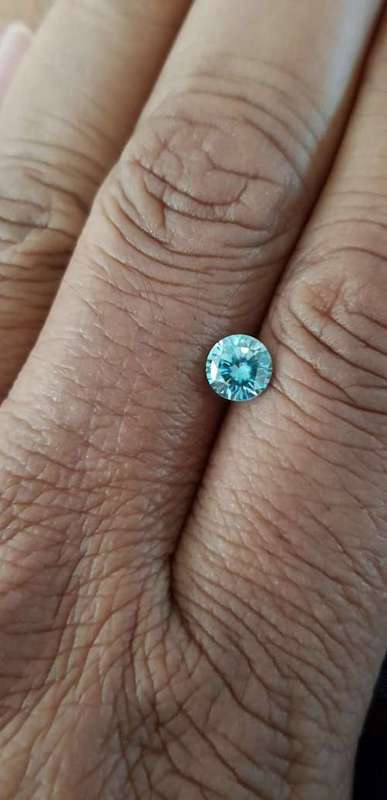 1.05ct MOISSANITE ROUND VVS1 BLUE COLOR LOOSE