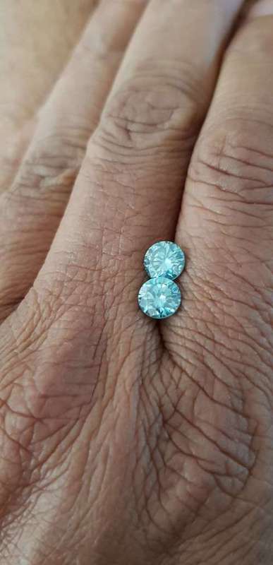 1.05ct MOISSANITE ROUND VVS1 BLUE COLOR LOOSE