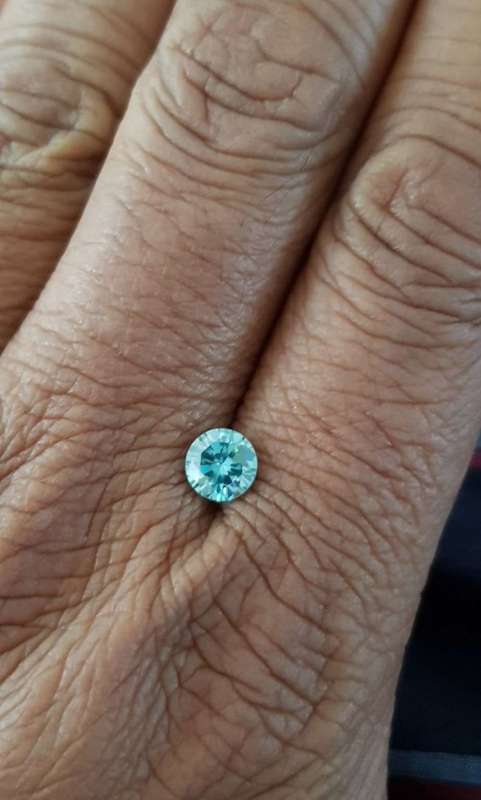 1 ct MOISSANITE ROUND VVS1 BLUE COLOR LOOSE