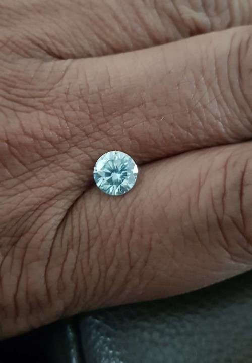 1.08ct MOISSANITE ROUND VVS1 BLUE COLOR LOOSE