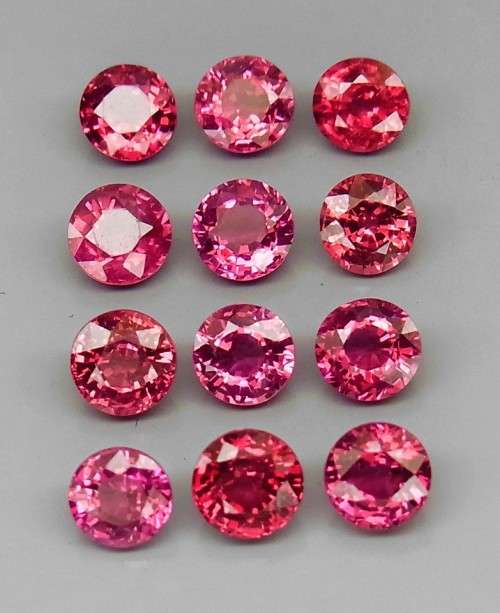 Rhodolite Garnet Round 4.5 mm. 1Pcs/0.50Ct. Ravishing Color! Hot Cherry Pink Purple