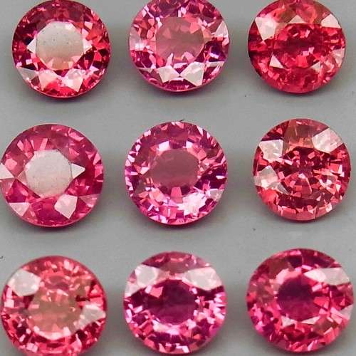 Rhodolite Garnet Round 4.5 mm. 1Pcs/0.50Ct. Ravishing Color! Hot Cherry Pink Purple