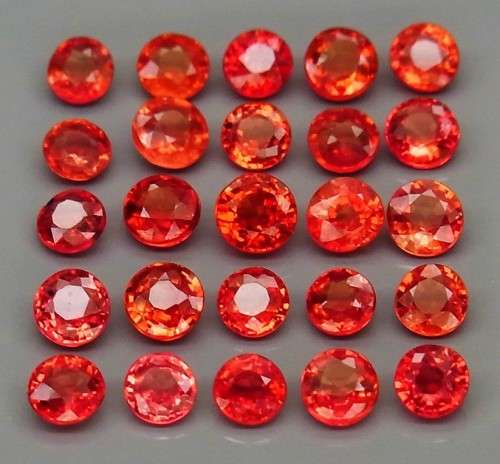 Imperial Red Sapphire Songea 1Pcs/0.18Ct Round 3 to 3.2 mm.Very Good Color!
