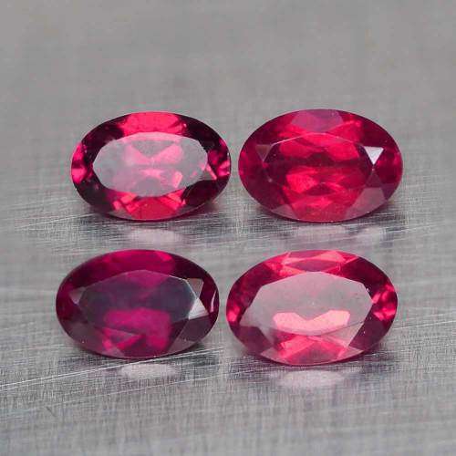 1.05Ct. Rhodolite Oval Garnet  Raspberry Red Pair