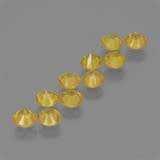 Yellow Sapphire Round Diamond Cut 1.90 mm 2Pcs/0.08Ct