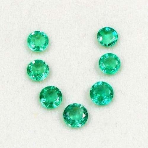 Emerald 1Pcs/0.26Ct.Round 3.8 mm.Natural Zambian