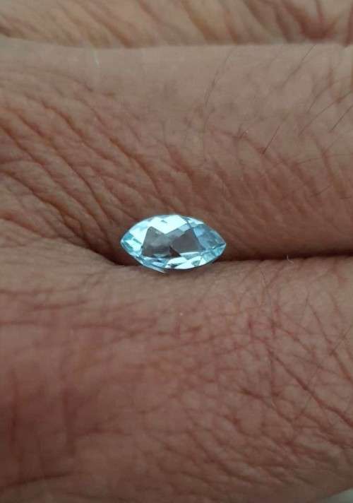 Blue Topaz Brazil 1Pcs Oval 1.29Cts.Attractive Color!