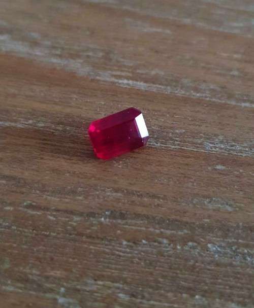 2.33Ct. Ruby Emerald Cut Reddish Pink Mozambique Natural