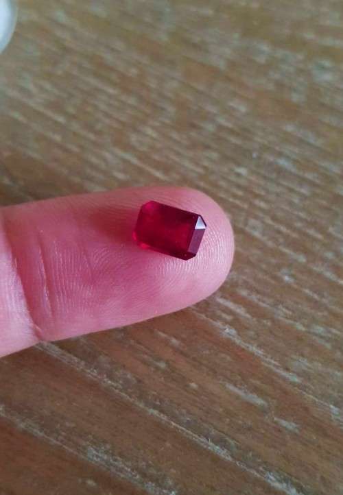 2.33Ct. Ruby Emerald Cut Reddish Pink Mozambique Natural