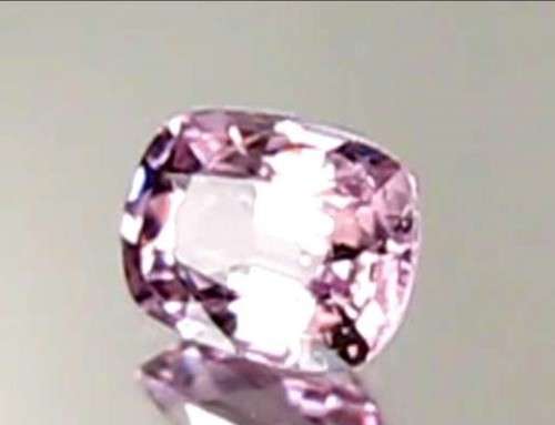 1.24CT CUSTOM CUSHION CUT, GLITTERING LUSTER UNHEATED PINK SPINEL, BURMA
