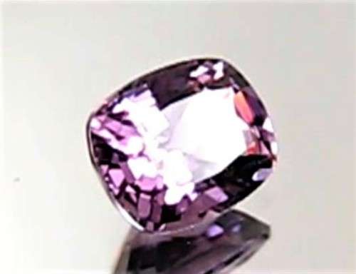 1.26cts PERFECT CUSHION CUT, GLITTERING LUSTER UNHEATED VIOLET SPINEL from BURMA