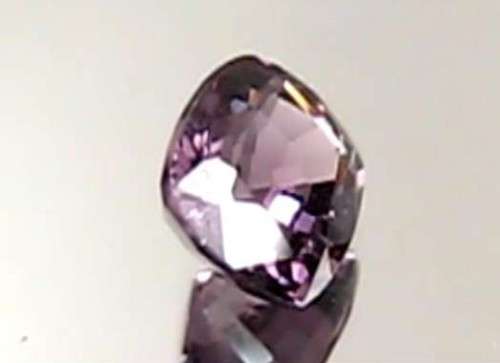 1.26cts PERFECT CUSHION CUT, GLITTERING LUSTER UNHEATED VIOLET SPINEL from BURMA