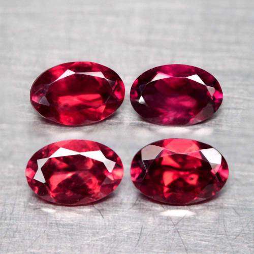 1.03Ct. Rhodolite Oval Garnet  Raspberry Red Pair