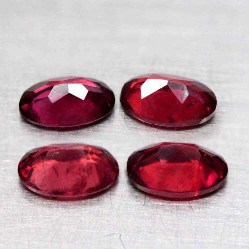 1.03Ct. Rhodolite Oval Garnet  Raspberry Red Pair