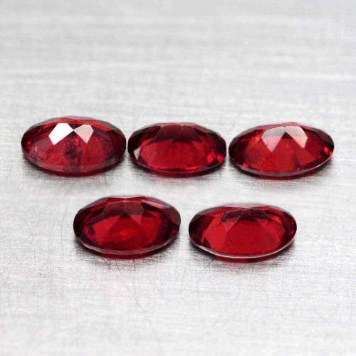 1.18 Ct. Rhodolite Garnet Pair Natural Unheated Oval Raspberry Red
