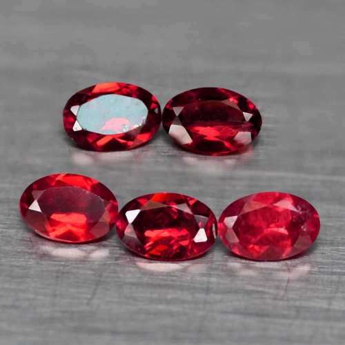 Rhodolite Garnet 1.02cts Natural Oval Raspberry Red Pair