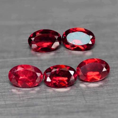 Rhodolite Garnet 1.02cts Natural Oval Raspberry Red Pair