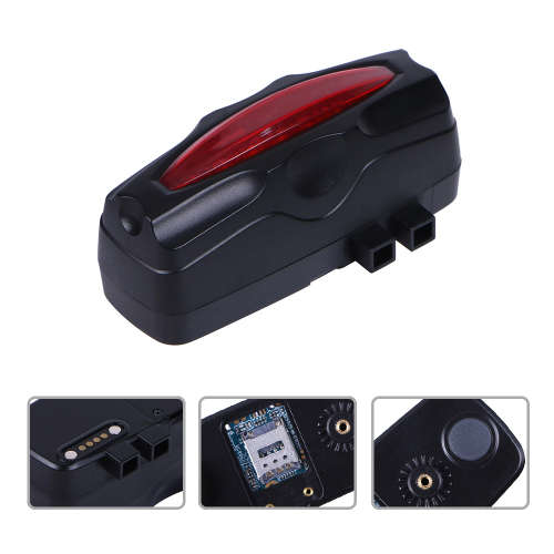 Bicycle GPS Tracker Bike Taillight 2600mAh Battery Waterproof IPX7 Free Web APP Bike GPS Locator T19