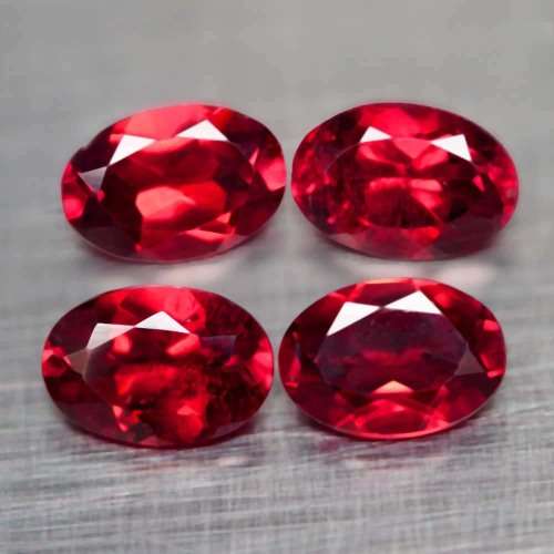 Rhodolite Garnet 1.16Ct. Pair Natural Oval Raspberry Red Marvelous Africa