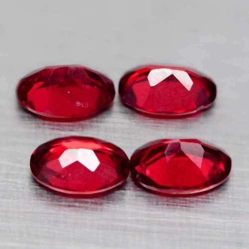 Rhodolite Garnet 1.16Ct. Pair Natural Oval Raspberry Red Marvelous Africa