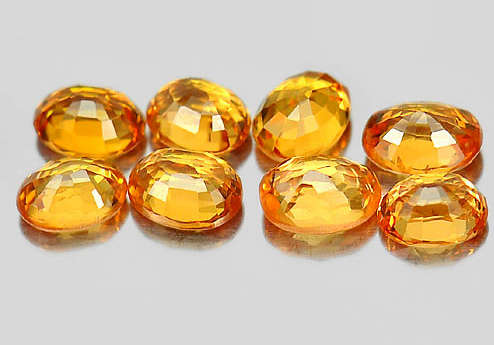 Spessartine Garnet Orange 0.57Ct. Oval  5.5 x 4.5 Mm. Natural Gems