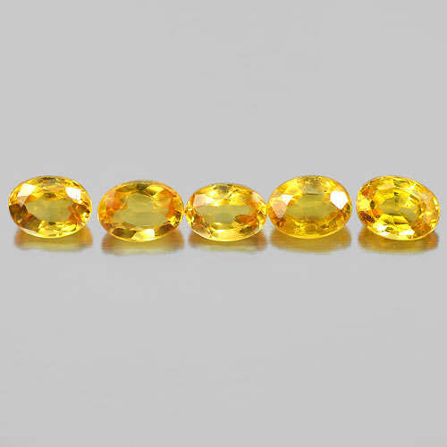 Yellow Sapphire 0.21Ct. Oval 1Pce 4.1 x 3 mm.  Natural Gemstone