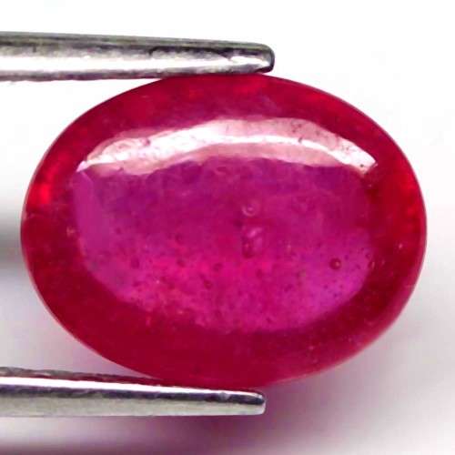 3.48Ct. Ruby Natural Oval Cabochon Top Blood Red