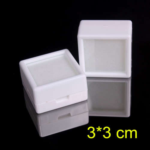 GEMS DISPLAY BOX SIZE 3x3mm - WHITE - PRICE IS FOR 20 BOXES