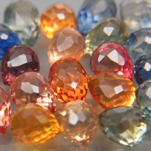Briolette Sapphire Africa 1Pcs/0.21Ct 4x3mm.Beautiful Fancy Color