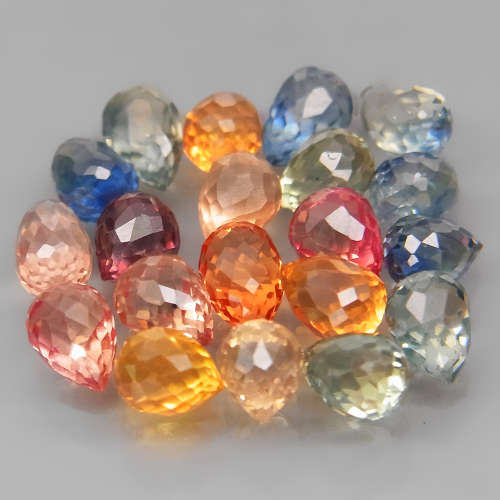 Briolette Sapphire Africa 1Pcs/0.21Ct 4x3mm.Beautiful Fancy Color