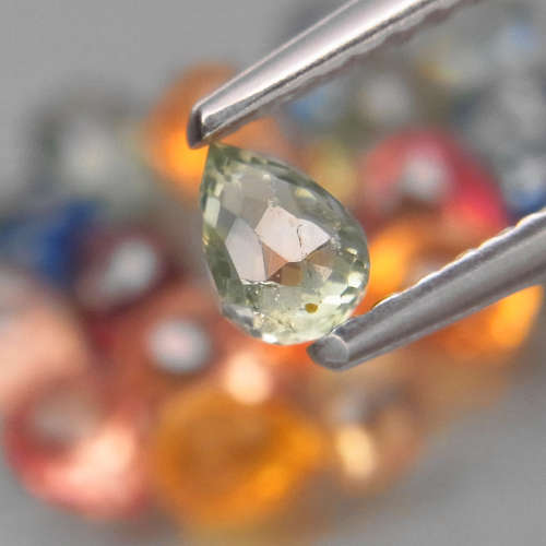 Briolette Sapphire Africa 1Pcs/0.21Ct 4x3mm.Beautiful Fancy Color