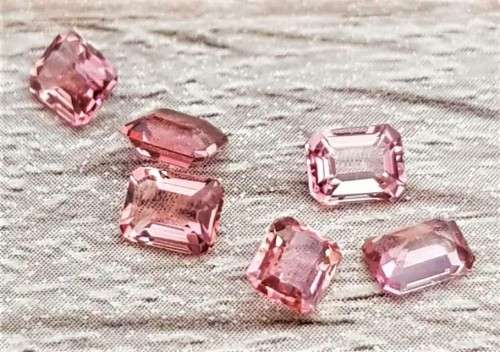 Pink Tourmaline Mozambique 1Pcs/0.42Ct Emerald Cut 5x4 mm.Ravishing Color!