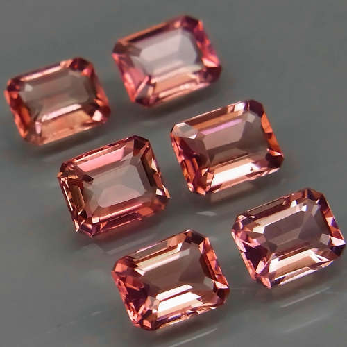 Pink Tourmaline Mozambique 1Pcs/0.42Ct Emerald Cut 5x4 mm.Ravishing Color!