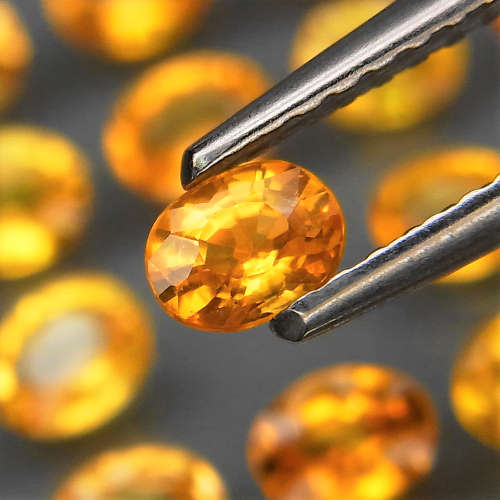 Yellow Sapphire Oval 1Pcs/0.23Ct 4x3 mm.Ravishing Color & Full Fire!  Songea
