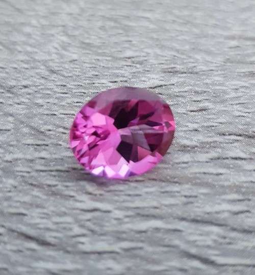5.40Ct.Pink Topaz Brazil Oval 12x10mm.Full Fire Beautiful Color!