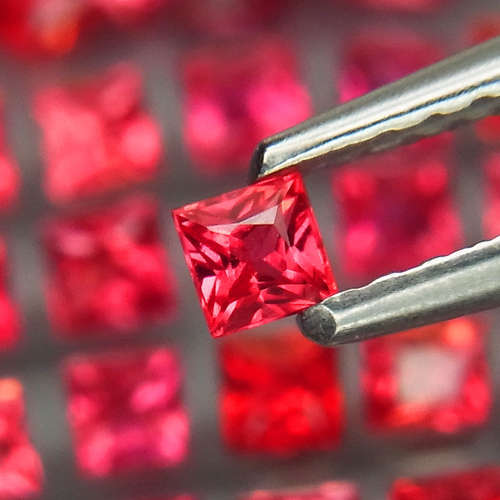 Princess Imperial Red Sapphire 0.07Ct - 2.2-2.mm.Ravishing Color!