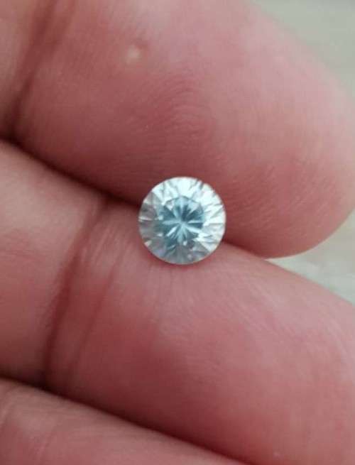 0.97ct MOISSANITE VVS1 BLUE COLOR 1Pcs  LOOSE