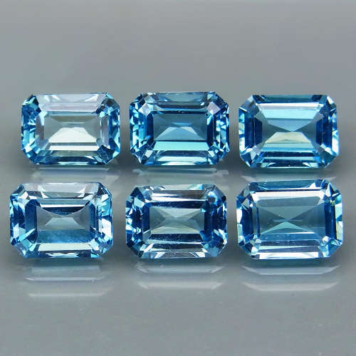 1.81Ct Swiss Blue Topaz Emerald Cut Ravishing Color!