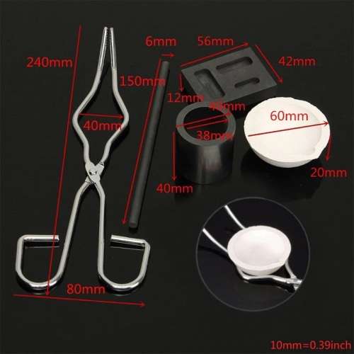 6pcs Graphite Crucible Set,Gold Ingot Mold Set Jewelry Design
