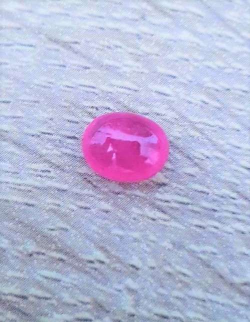 3.65Ct. Ruby Natural Oval Cabochon Top Blood Red