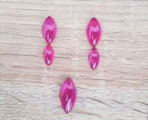 19.21Ct. Ruby Marquise Cabochon Earrings & Pendant Top Pinkish Red