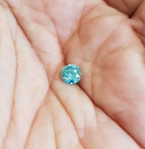 1.31ct S VVS1 Blue Round Excellent Cut Loose Moissanite