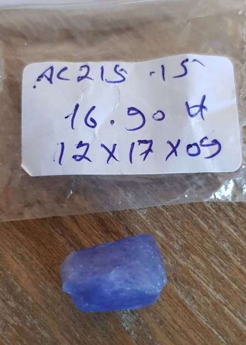 Tanzanite Rough 16.90ct  Purplish Blue 100% Natural